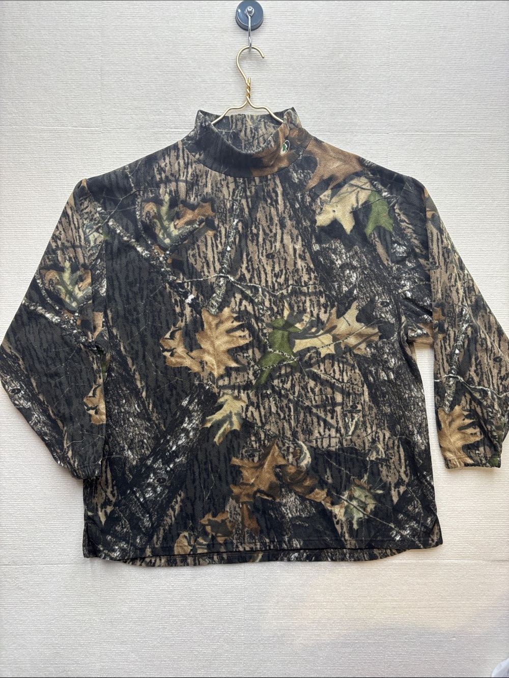 Mossy Oak Camo Mock-Neck Top pullover - Brown & Green 2XL